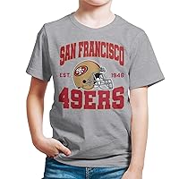 Clothing x NFL - Team Helmet - Kids Short Sleeve Fan Shirt for Boys and Girls - Officially Licensed NFL Apparel