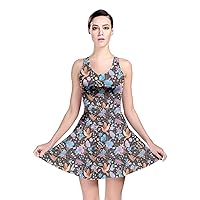 CowCow Womens V-Neck Sleeveless with Pockets Dress Daisies Daisy Roses Bird Floral Flowers Skater Dress, XS-5XL
