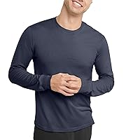 Hanes Men's Originals Long Sleeve Cotton T-Shirt, Classic Crewneck Tee for Men, Available in Tall