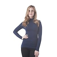 Women's Long Sleeve Plain Funnel Neck Top Shirt
