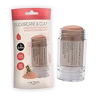 L'Action Paris Glow Reviver Stick Mask with Pink Clay and Sugar Cane, Gently Eliminates Impurities and Reveals Skin's Natural Radiance, Glowing Complexion 30g