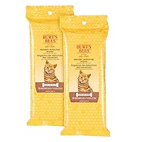 Cat Natural Dander Reducing Wipes | Kitten and Cat Wipes for Grooming | Cruelty Free, Sulfate & Paraben Free, pH Balanced for Cats - Made in USA - 50 Count, 2 Pack