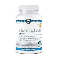 Pro Vitamin D3 5000, Orange - 120 Mini Soft Gels - 5000 IU Vitamin D3 - Supports Healthy Bones, Mood & Immune System Function - Non-GMO - 120 Servings
