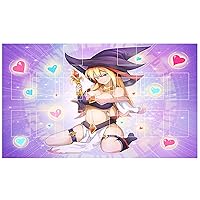Magician Girl Waifu Playmat or Mouse Pad | 24 x14in | Cloth Top | Non Slip | Vibrant Colors | Compatible with Different TCGs (Digimon TCG Zones)
