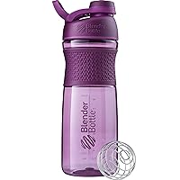 BlenderBottle SportMixer Shaker Bottle Perfect for Protein Shakes and Pre Workout, 28-Ounce, Plum, 1 Count (Pack of 1)