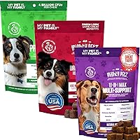 Mighty Petz MAX 5-in-1 Probiotics for Dogs + Mighty Petz MAX Cranberry for Dogs UTI Treatment + Mighty Petz MAX Dog Multivitamin Bundle
