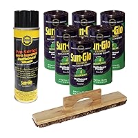 Sun-Glo 6 Cans #4 Yellow Bear Wax, Sweep, Silicone Spray