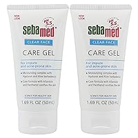 SEBAMED Clear Face Care Gel (50mL) with Aloe Vera and Hyaluronic Acid for Impure and Acne Prone Skin - Made in Germany - Pack of 2