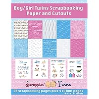 Boy/Girl Twins Scrapbooking Paper and Cutouts: One Sided Hand-Drawn Cut Outs and Paper for DIY Craft Projects, Card Making, Journaling, Memory Books, and More! Boy/Girl Twins Scrapbooking Paper and Cutouts: One Sided Hand-Drawn Cut Outs and Paper for DIY Craft Projects, Card Making, Journaling, Memory Books, and More! Paperback