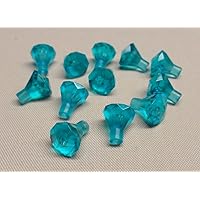 LEGO 1 x 1 Rock 24 Facet Jewel Treasure Gem Trans Light Blue - 12 Pack