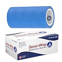 Dynarex 3288 Sensi-Wrap Self-Adherent Bandage Roll, Dark Blue, 3