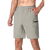 Men's Cargo Casual Hiking Shorts Stretch Quick Dry Outdoor Summer Shorts for Work Golf Fishing Tactical with Zipper Pockets