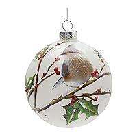 Melrose 86474 Bird Ball Hanging Ornament, Glass
