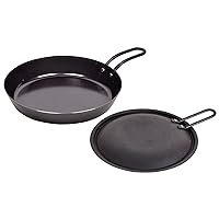Pearl Metal HB-1603 One Hand Grill Pan, 7.9 inches (20 cm), Lid Included, Recipe Included, Induction Compatible, Iron, Racking, Made in Japan