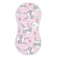 xigua 1 Pack Cute Rabbits Muslin Baby Burp Cloths,Super Soft Absorbent Skin-Friendly Cotton Burping Rags for Newborn, Boys & Girls,Unisexs 22x11in