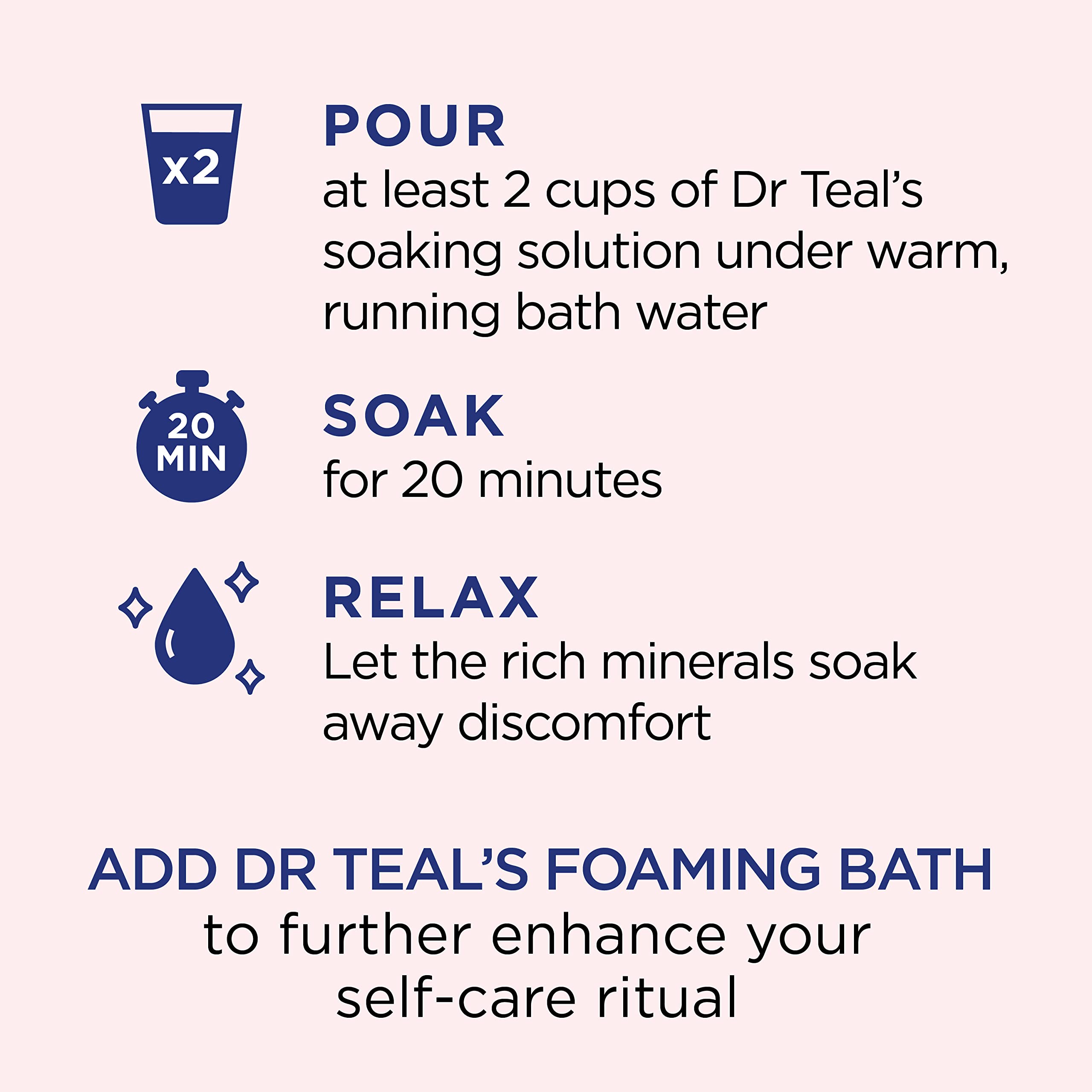 Dr Teal's Pink Himalayan Mineral Soak, Restore & Replenish with Pure Epsom Salt, 3 lbs (Packaging May Vary)