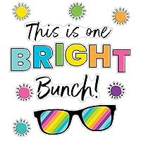 Carson Dellosa Kind Vibes Bulletin Board Set—This is One Bright Bunch Motivational Header with Sunglasses and Sun Cutouts, Bulletin Board Decor (39 pc)