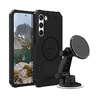 Rokform - Galaxy S23 Rugged Case + Magnetic Windshield Suction Phone Mount