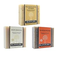 Plantlife Top 3 Herbal Bar Soaps - Moisturizing and Soothing Soap for Your Skin - Hand Crafted Using Plant-Based Ingredients - Made in California 4oz Bar
