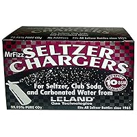 50 Leland (LE10 CO2) CO2 soda chargers - 8g C02 seltzer water cartridges - 5 boxes of 10