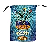 Colorful-Altar Tarot Card Storage Bag Printed Dices Bag Tarot Card Holder Jewelry Pouch Velvet-Drawstring Gift Bag Travel Jewelry Pouch Velvet-jewelry Pouches Drawstring Bags Drawstring Jewelry Pouch
