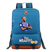 Unisex Teen Mbappe Laptop Rucksack-Waterproof PSG Knapsack Large Capacity Bookbag for Student