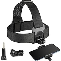 3 in 1 Mobile Phone, Camera, Action Cam Head Mount Harness Strap Holder Band, Used for Sports, Capture Best Moments