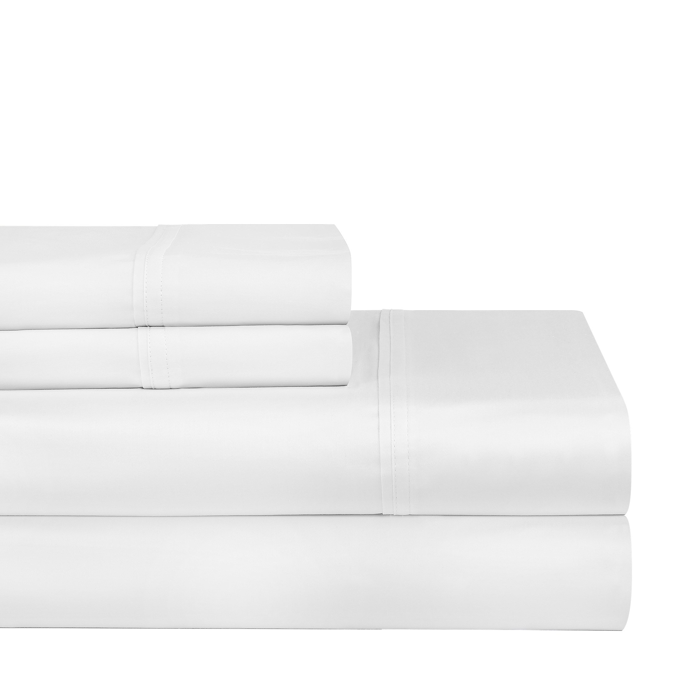Pointehaven 400 TC Deep Pocket 100-Percent Pima Cotton Sheet Set, White, Full