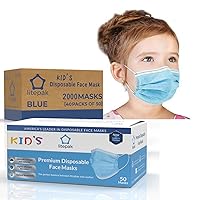 2000pcs Kids Disposable Face Masks - 3 Ply Kids Masks for Boys Girls