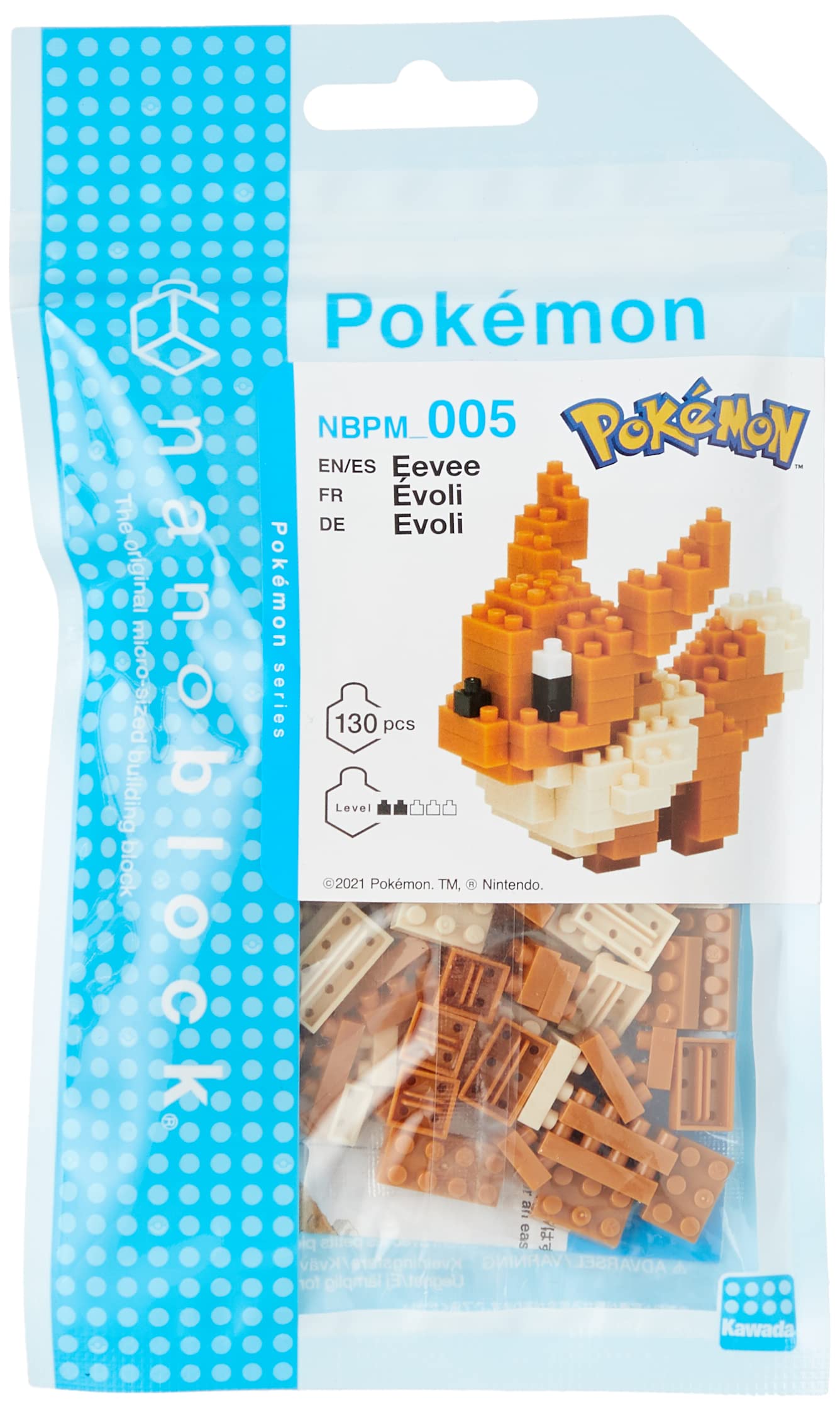nanoblock - Eevee [Pokémon], Pokémon Series Building Kit (NBPM_005)