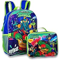 Ruz Teenage Mutant Ninja Turtles Kid's 16 Inch Backpack With Removable Lunch Box Set