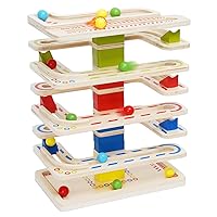 Ball Drop Toys Marble Run Toy Race Track Set with 16 Balls Ramp Whirling Game Educational Learning Toys for Gifts 3 4 5 6 7 8 Years Toddler Boys Girls