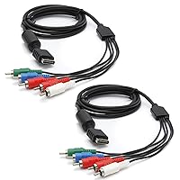 2 Pack High Resolution HDTV Component RCA AV Audio Video Cable for PS3 & PS2 Playstation