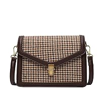 ARhar Handbags & Shoulder Bags Plaid Pu Leather Crossbody Bags For Women Vintage Shoulder Messenger Small Bag Female Trend Travel Handbags Purse