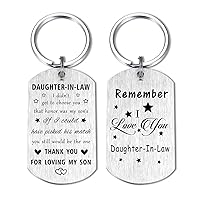 Daughter-in-law Gifts from Mother-in-law, I Love My Daughter in law Keychain, Best Gifts for Daughter-in-Law Birthday Unique, Mother's Day Present for Daughter-in-Law Wedding Day Gift Ideas