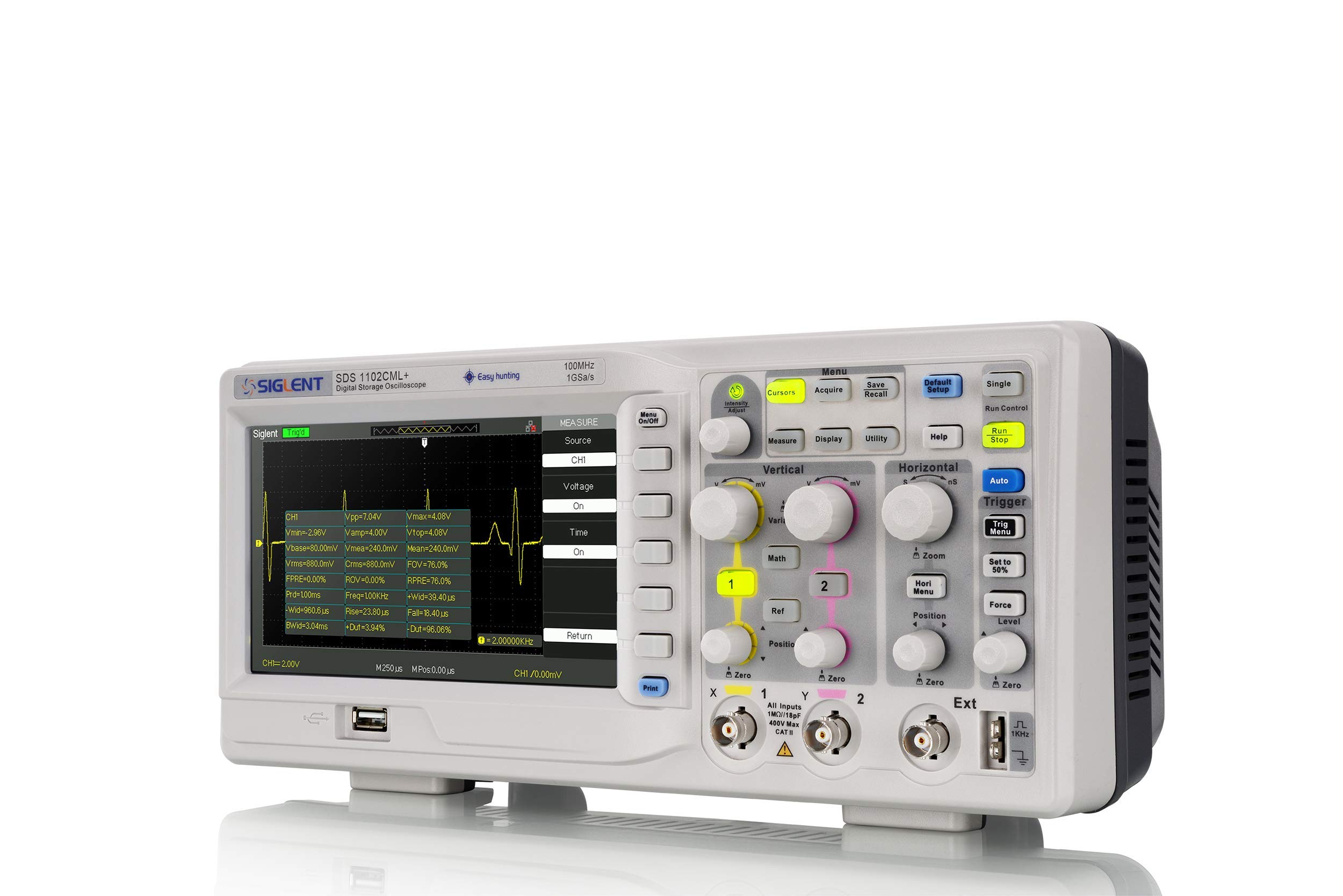 Siglent Technologies SDS1102CML+ Digital Storage Oscilloscope, 100 MHz
