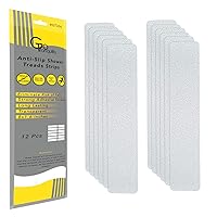 Bathtub Non Slip Stickers Anti Slip Safety Strips Shower Treads to Prevent Slippery Surfaces Clear PEVA Anti Skid Grip Tape (1, Clear)