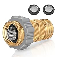 Nilight RV Hi-Flow Water Regulator for Camper, Lead-Free Brass Water Hose Pressure Reducer Valve with Filter Screen 3/4 Inch Thread for Camper Trailer RV Plumbing System Water Hose, 40-50 psi