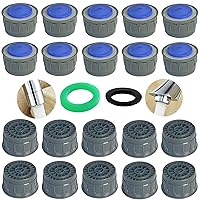 Faucet Aerator, 2.2GPM Flow Restrictor Plug-In Faucet Aerator Replacement Parts for Bathroom or Kitchen (blue 20 Pcs)