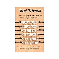 Tarsus 2/3/4/5/6 Pcs Best Friend Bracelets Bff Matching Heart Bracelet Best Friend Friendship Gifts for Women Friends Girls Teen