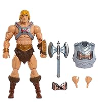 Masters of the Universe: Revolution Masterverse He-Man Action Figure with Removable Battle Armor, Deluxe Collectible with 30 Articulations, MOTU Toy