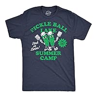 Mens Pickleball Lake Summer Camp T Shirt Funny Pickle Ball Lovers Joke Tee for Guys