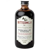 Bittermilk No.1 Bourbon Barrel Aged Old Fashioned Mix - All Natural Handcrafted Cocktail Mixer - Old Fashioned Syrup - More Complex than Bitters & Simple Syrup