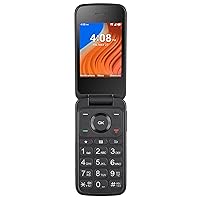 TracFone TCL Flip 2 4G LTE Prepaid Flip Phone (Locked) - Black - 8GB - Sim Card Included - CDMA