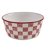 Park Designs Chicken Coop Red Check Cereal Bowl Set of 4