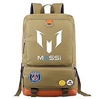 Messi Graphic Daypack PSG Wear Resistant Bookbag-Football Star Lightweight Travel Knapsack