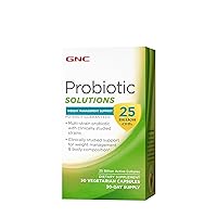 Probiotic Solutions Weight Management Support with 25 Billion CFUs | Contains Clinically Studied Strains of Live, Active Probiotic Cultures, Vegetarian, Gluten Free, | 30 Capsules