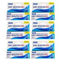 6 Pk Fast Acting Dry Mouth Gel Moisturizing Stimulates Saliva Oral Relief 0.5oz Fast Acting Alcohol Free Mouth Moisturization with Xylitol Immediate Comfort
