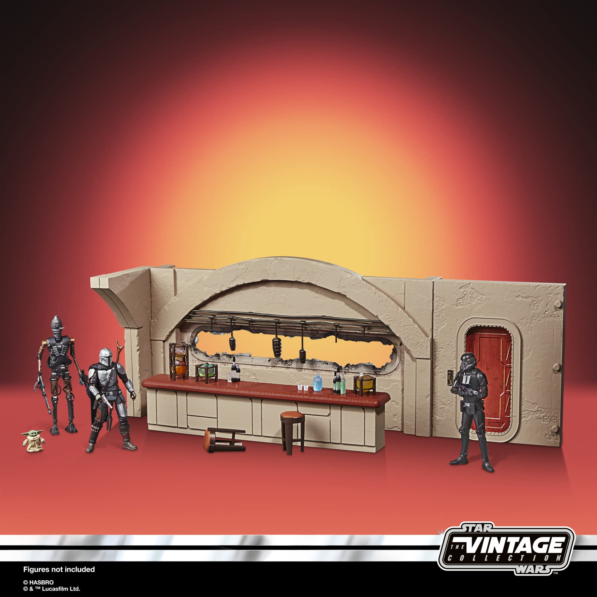 STAR WARS The Vintage Collection The Mandalorian Nevarro Cantina Playset, Imperial Death Trooper (Nevarro) Action Figure, (F3902)