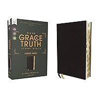 NASB, The Grace and Truth Study Bible, Large Print, European Bonded Leather, Black, Red Letter, 1995 Text, Thumb Indexed, Comfort Print NASB, The Grace and Truth Study Bible, Large Print, European Bonded Leather, Black, Red Letter, 1995 Text, Thumb Indexed, Comfort Print Bonded Leather